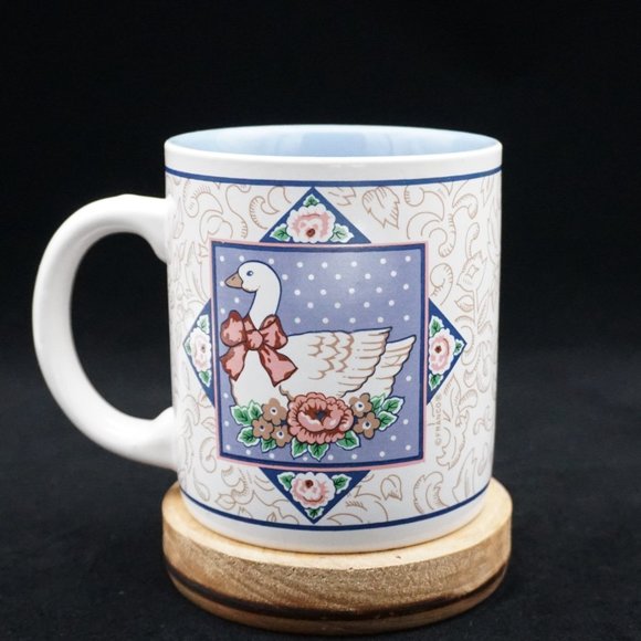 Vintage 90s Kitschy Country Duck Goose Motif Coffee Mug - Picture 2 of 9